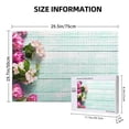 thumbnail image 4 of Sikiie Flowers And Turquoise Wooden Puzzle, Jigsaw Puzzles, Jigsaw Puzzles 1000 Pieces, Custom Jigsaw Puzzle for Adults (29.5×19.7in, Horizontal), 4 of 9