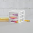 thumbnail image 2 of Sterilite 3 Drawer Narrow Desktop- Blanc, 2 of 8