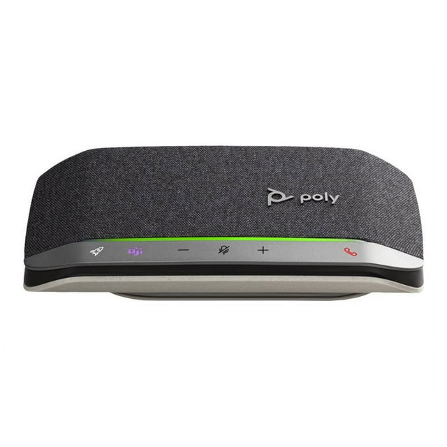Poly Sync 20+M - Haut-Parleur Intelligent - Bluetooth - Filaire, Sans Fil - USB-A via Adaptateur Bluetooth - Argent - Certifié pour Microsoft Teams