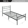Gymax Twin XL Metal Platform Bed Frame Heavyduty Steel Slat Support