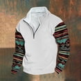 thumbnail image 2 of Nfhtoj Men's Western Hoodie Aztec Cowboy Hooded Sweatshirt Country Graphic Print Oversized Pullover Shirts with Pocket Western Country Pullover for Men, 2 of 3