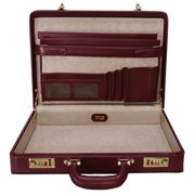 McKleinUSA Daley V Series Leather Locking Attache Burgundy (80436)
