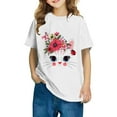 thumbnail image 2 of JoyHoop Girls Crewneck Short Sleeve Graphic Tees Animal Print Shirts Cute Summer Outfits 3-9 Years, 2 of 4