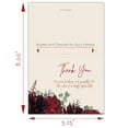 thumbnail image 3 of MPC Brands Blank Funeral Thank You Cards - Sympathy Bereavement Thank You Cards With Envelopes - Message Inside (25 Red Floral), 3 of 5