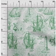 thumbnail image 2 of oneOone Cotton Flex Green Fabric Nautical Prints Dress Material Fabric Print Fabric By The Yard 40 Inch Wide, 2 of 4
