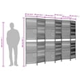 thumbnail image 4 of vidaXL Room Divider 6 Panels Grey Poly Rattan, 4 of 5