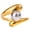 JDR0211007 PS, variant on Contemporary Open Ring Abstract Design Stainless Steel Fashion Finger Accessory