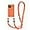 Orange, variant on Silicone iPhone Case with Phone Lanyard, Long Crossbody Strap, Universal Lanyard Neck Strap Protective Case Cover (Brown, iPhone 11)