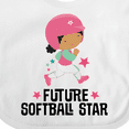 thumbnail image 4 of Inktastic Future Softball Star Cute Girls Girls Baby Bib, 4 of 4