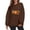 Coffee, variant on DianGeFu Hoodies for Women Plus Size Print Loose Long Sleeve Blouse 2024 Halloween Fashion Trendy(Black,S)