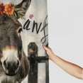 thumbnail image 3 of Orinice Fun Donkey Shower Curtain Farmhouse Animals Funny Country Cute Shower Curtain Bathroom Set Vintage Plank Floral Waterproof Bathroom Decoration Accessories Home Decoration 36x72, 3 of 7