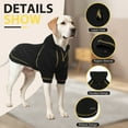 thumbnail image 5 of Kickred Basic Dog Hoodie Sweatshirts, Pet Clothes Hoodies Sweater with Hat and Leash Hole, Soft Cotton Outfit Coat for Large Medium Small Dogs(XL, Black), 5 of 7