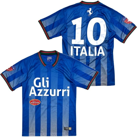 Italy International Team Men's Headgear Classics 2018 World Cup Soccer Jersey (Small, Blue)