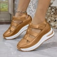 thumbnail image 2 of Dakaela Women's Hollow out Casual Sandals Platform Wedge Walking Shoes Thick Slip on Sneakers Brown 8, 2 of 8