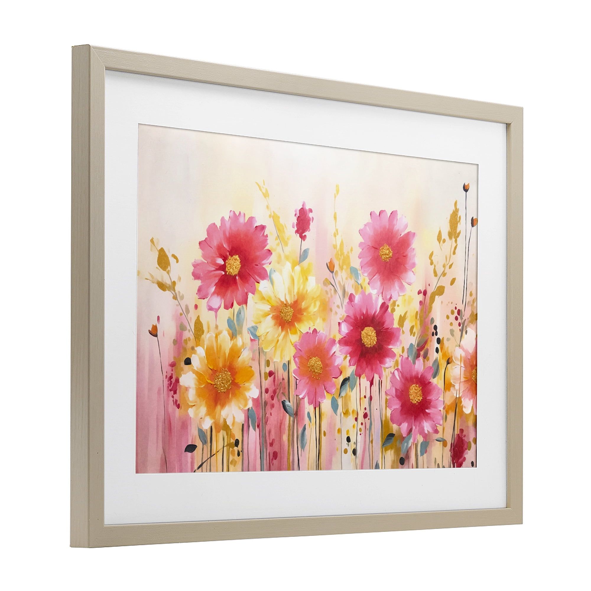 Stupell Industries Blush Blooming Whimsy Birch Framed Print Under Glass, design by Andrea Haase