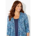 thumbnail image 4 of Catherines Women's Plus Size Cardigan And Tank One Piece Top, 4 of 6