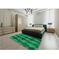 thumbnail image 4 of Ahgly Company Indoor Rectangle Patterned Deep Emerald Green Area Rugs, 4' x 6', 4 of 6