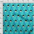 thumbnail image 3 of oneOone Rayon Turquoise Blue Fabric Asian Japanese Fan Fabric For Sewing Printed Craft Fabric By The Yard 56 Inch Wide, 3 of 4