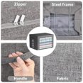 thumbnail image 2 of Paquete De 2 Contenedores De Almacenamiento Con Ventana Transparente, Grandes Cajas De Almacenamiento De Tela Plegables Para Ropa, Juego Organizador Apilable Con Asas De Transporte, 66 L, 19,7 X 15,7, 2 of 5