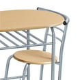 thumbnail image 6 of Renwick 3-Piece Round Dining Table Set Kitchen Table Set with Storage Rack, Natural, 6 of 8