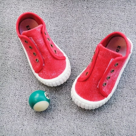

DancePeanut Kids Boys Breathable Sports Canvas Shoes Fashion Sneakers Spring Children Girls Hook & Loop Casual Shoes Size 23-35