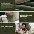 thumbnail image 3 of Regency Heights Full/Queen Comforter Set Green, 3 Pieces Faux Suede Comforters Full/Queen Size, Pieced Bedding Comforters Sets, Cozy Comforter Bed Set, Machine Washable, 3 of 8