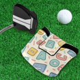 thumbnail image 5 of Haosy Cartoon Letters Golf Mallet Putter Cover Strong Magnetic Leather Golf Club Headcover Closure, 5 of 7