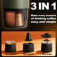 thumbnail image 3 of GVODE Portable Espresso Machine, Self-Heating 3-in-1 Portable Coffee Maker, 20 Bar Electric Travel Espresso Maker for Capsules & Ground Coffee, Green, 3 of 8