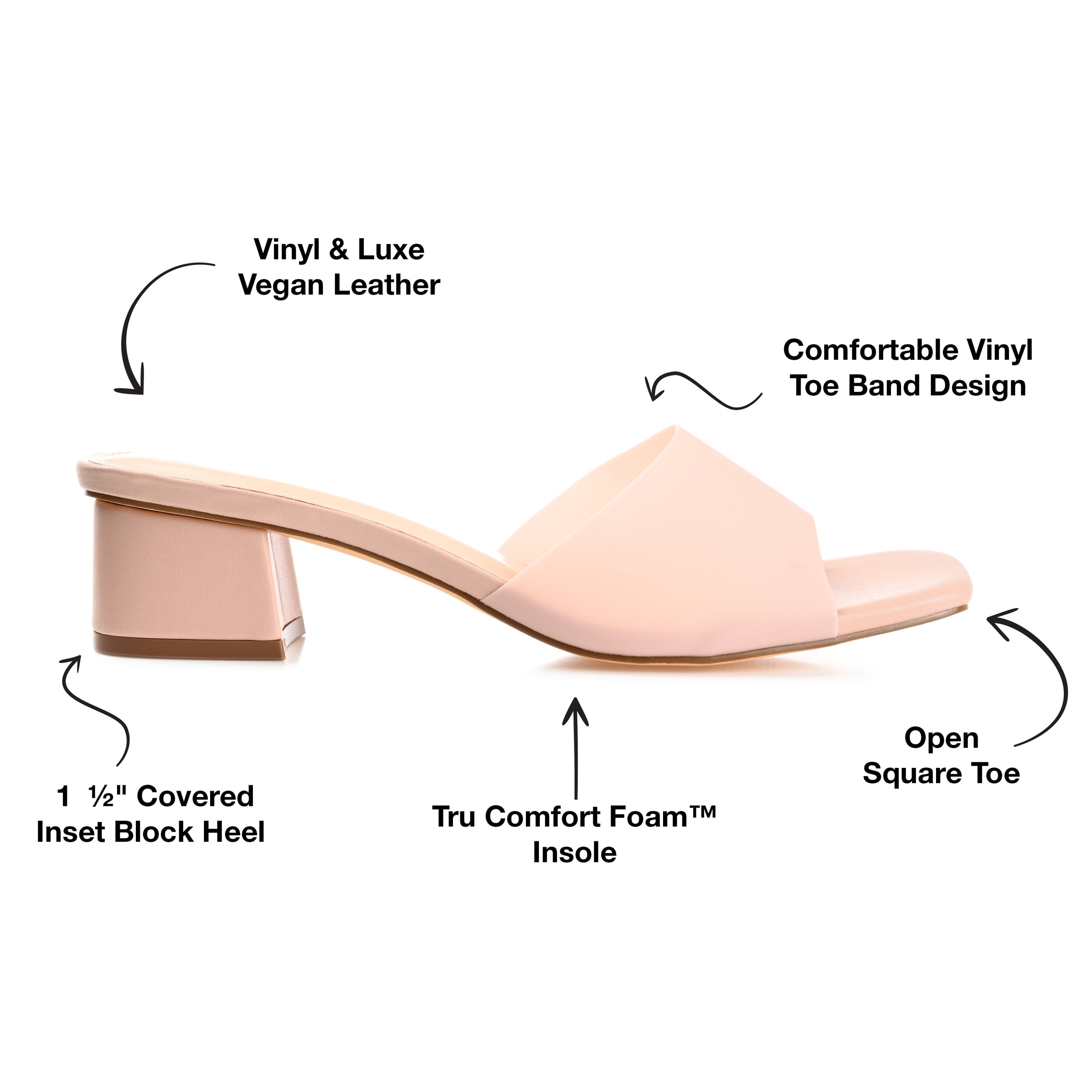 Journee Collection Womens Jaydin Dressy Lifestyle Slide