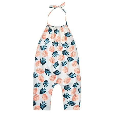 

Sngxgn Girls Kids Toddler Jumpsuit One-Piece Playsuit with Pockets Sleeveless Strap Romper Pants Overalls Summer OutfitsGirls Summer Outfits White 4-5 Years