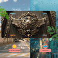 thumbnail image 5 of 1 Pcs 2D Flat License Plate Covers & Frames, Golden Eagle Emblem For Decorative Front, Waterproof For Decoration Aluminum License Plate Covers & Frames Cover For Men Women, 12" X 6", 5 of 7