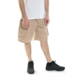 thumbnail image 3 of YAGO Men's Elastic Waist Drawstring Relaxed Fit Plaid Cargo Shorts DGB14, S-5XL (L(34\")), 3 of 3