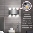 thumbnail image 3 of CHAO Aplique LED 6W Lámpara de pared moderna para interiores Cuadrado Arriba Abajo Iluminación de aluminio Luz decorativa para dormitorio Oficina Cama Pasillo Sala de estar Hotel Bar Blanco frío [Clas, 3 of 5