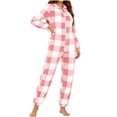 thumbnail image 4 of Cmfcve Women's Hooded Fleece Onesies Pajamas Winter Warm One-Piece Pajamas Casual Long Sleeve Thick Loungewear Jumpsuit, 4 of 8