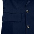 thumbnail image 5 of Blazer Jackets for Men Turndown Collar Double Breasted Button Up Fashion Vintage Business Jacket Navy XL, 5 of 7
