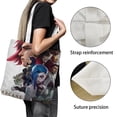 thumbnail image 3 of Battle of Two Cities Bolso de tela con estampado de lienzo para mujer, bolsa de compras reutilizable y estética, con cremallera interior, regalo para mujer,40*45cm., 3 of 6
