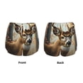 thumbnail image 5 of Lsque American Wildlife Deer Forest Printed Women's Running Shorts with Liner Pockets,Elastic Quick Dry Workout Athletic Gym Yoga Shorts,Womens High Waist Shorts-XX-Large, 5 of 9
