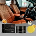 thumbnail image 2 of Pasta para el cuidado del cuero del coche 100g con esponja | Limpiador y acondicionador hidratante profundo | Restaura el brillo y la suavidad | Fácil aplicación | Para Asientos De Coche Sofás, 2 of 7