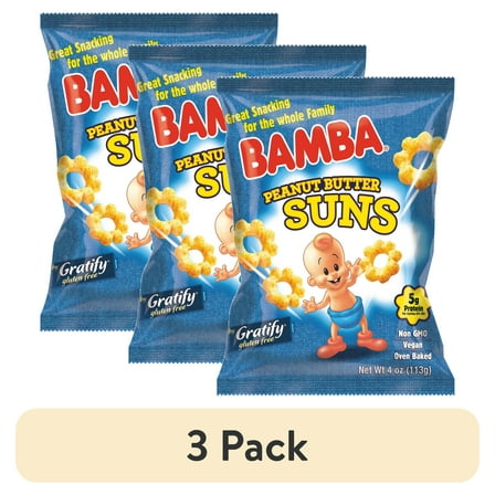 (3 pack) Bamba Peanut Butter Suns, 4 oz
