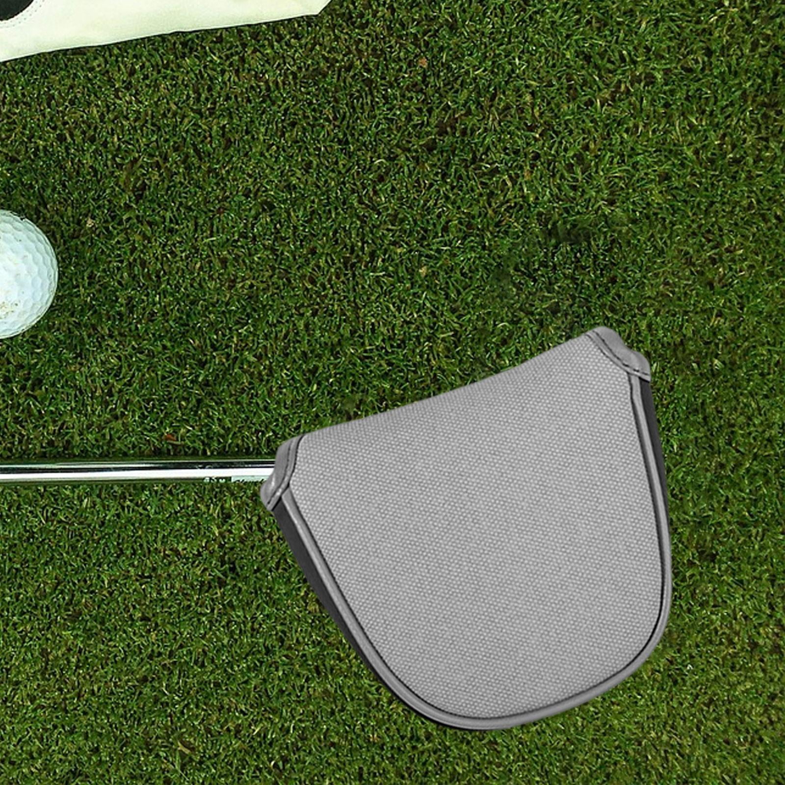 Baoblaze Mallet Putter Headcover, Golf Head Cover Easy to Cleaning Pu Leather, Protection 13x11x3cm