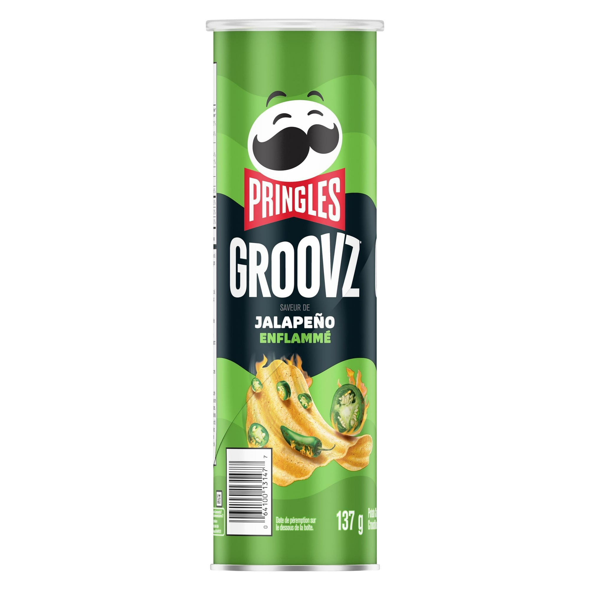 Croustilles Pringles Groovz Saveur de jalapeño enflammé, 137 g