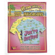 Forum Hawaiian Luau Miniature Aloha Shirt 4.5" Party Invitations, 12 CT