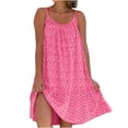 thumbnail image 1 of ICHUANYI Clearance Women's Casual Sleeveless Sling Relaxed Casual Short Dress(Pink, XL) ICHUANYI WER2023081014002, 1 of 5