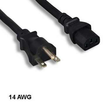 Kentek 3 Feet Ft NEMA 6-15P to IEC-60320 C13 Power Cable 14AWG 15A 250V SJT Heavy-Duty