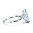 thumbnail image 2 of Solitaire Marquise Women Engagement Ring Simulated Aquamarine 925 Sterling Silver, 2 of 5