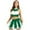 Green, variant on GDREDA Women's Cheerleader Skirt Suit Set Role Play Performance Outfit for Dance and Sports Events Red,XL