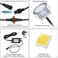 thumbnail image 3 of Recessed LED Deck Light Kits , 10 Pack Deck Lighting IP67 Waterproof, 12V Low Voltage In Ground Outdoor LED Landscape Lighting for Yard, 3 of 5
