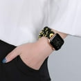 thumbnail image 5 of LEIXIUER Scrunchie Band Compatible for Apple Watch Bands 38mm 40mm 41mm 42 mm 44mm 45mm Cute Printed Elastic Solo Loop Bands Women//Girls Bracelet Strap for iWatch Series 7 6 5 4 3 2 1 SE, 5 of 7