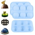 thumbnail image 2 of Gnwei Medium Semi Sphere Silicone Chocolate Molds, 6-Cavity Half Sphere Silicone Baking Molds for Making Jelly, Chocolates, Cupcake & Pudding, Food Grade & PBA Free, 2 of 6