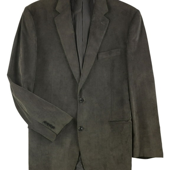 Calvin Klein Mens Corduroy Two Button Blazer Jacket, Brown, 44 Long